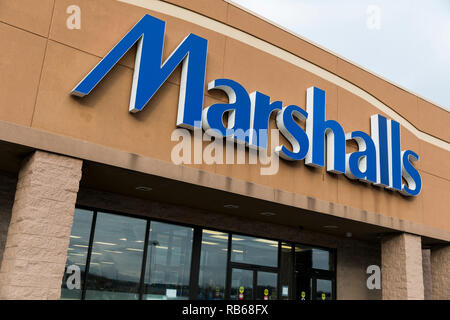 Ein logo Zeichen außerhalb eines Marshalls Stores in Wilkes-Barre, Pennsylvania, am 30. Dezember 2018. Stockfoto