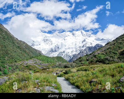 Sealy Gebirgsseen, Aoraki / Mount Cook, Neuseeland, NZ Stockfoto