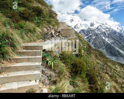 Sealy Gebirgsseen Titel Stars, Aoraki / Mount Cook, Neuseeland, NZ Stockfoto