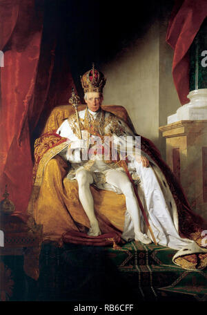 Franz II., Kaiser des Heiligen Römischen Reiches (1768 - 1835) der letzte Kaiser des Heiligen Römischen Reiches, Urteil von 1792 bis 1806, als er das Heilige Römische Reich Deutscher Nation" aufgelöst Stockfoto