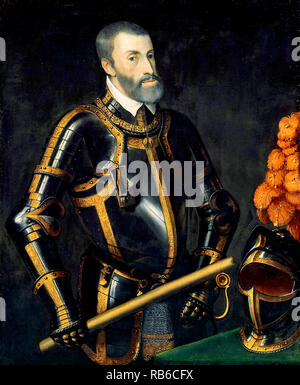 Karl V (Don Carlos I. von Spanien), Herrscher des Heiligen Römischen Reiches Karl V. (1500 - 1558) Herrscher des Heiligen Römischen Reiches von 1519 und der Spanischen Reich (als Karl I. von Spanien) von 1516 Stockfoto