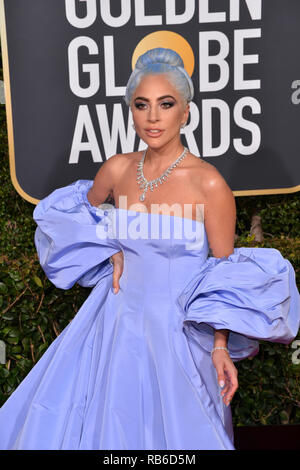 Beverly Hills, USA. 06 Jan, 2019. LOS ANGELES, Ca. Januar 06, 2019: Lady Gaga am2019 Golden Globe Awards im Beverly Hilton Hotel. © 2019 GFS Photo Library/PictureLux ALLE RECHTE VORBEHALTEN. Credit: PictureLux/Hollywood Archiv/Alamy leben Nachrichten Stockfoto