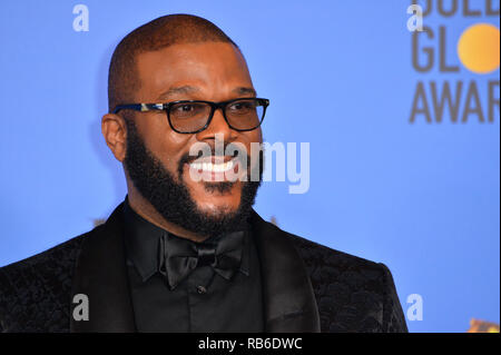 Beverly Hills, USA. 06 Jan, 2019. LOS ANGELES, Ca. Januar 06, 2019: Tyler Perry am2019 Golden Globe Awards im Beverly Hilton Hotel. © 2019 GFS Photo Library/PictureLux ALLE RECHTE VORBEHALTEN. Credit: PictureLux/Hollywood Archiv/Alamy leben Nachrichten Stockfoto