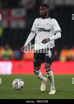 FIKAYO TOMORI, Derby County FC, DERBY COUNTY V SOUTHAMPTON, die Emirate FA Cup 3. Runde, 2019 Stockfoto