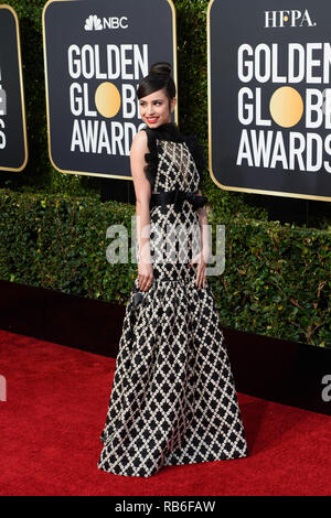 Beverly Hills, USA. 06 Jan, 2019. Sofia Carson nimmt an der 76. jährlichen Golden Globe Awards im Beverly Hilton in Beverly Hills, CA am Sonntag, 6. Januar 2019. Credit: PictureLux/Hollywood Archiv/Alamy leben Nachrichten Stockfoto