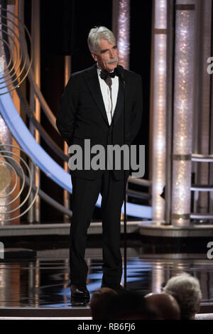 Beverly Hills, USA. 06 Jan, 2019. Sam Elliott auf der 76. jährlichen Golden Globe Awards im Beverly Hilton in Beverly Hills, CA am Sonntag, 6. Januar 2019. Credit: PictureLux/Hollywood Archiv/Alamy leben Nachrichten Stockfoto