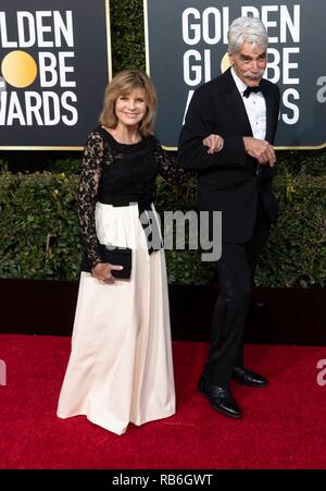 Katharine Ross und Sam Elliott nehmen an der 76. jährlichen Golden Globe Awards, Golden Globes, im Beverly Hilton Hotel in Beverly Hills, Los Angeles, USA, am 06. Januar 2019. | Verwendung weltweit Stockfoto