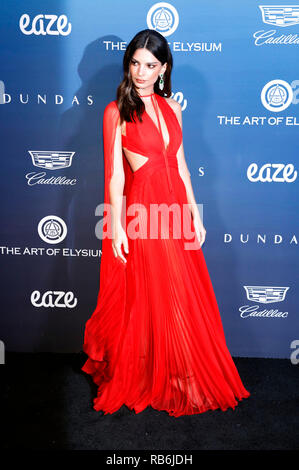 Los Angeles, USA. 5. Jan 2019. Emily Ratajkowski Teilnahme an der Kunst des 12. jährlichen Feier des Elysium - der Himmel am 5. Januar 2019 in Los Angeles, Kalifornien. Credit: Geisler-Fotopress GmbH/Alamy leben Nachrichten Stockfoto