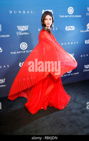 Los Angeles, USA. 5. Jan 2019. Emily Ratajkowski Teilnahme an der Kunst des 12. jährlichen Feier des Elysium - der Himmel am 5. Januar 2019 in Los Angeles, Kalifornien. Credit: Geisler-Fotopress GmbH/Alamy leben Nachrichten Stockfoto