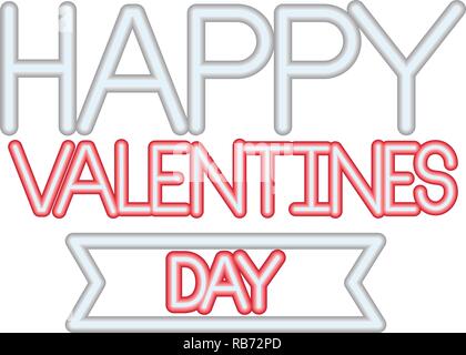 Valentinstag neon Stock Vektor