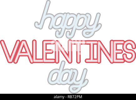 Valentinstag neon Stock Vektor