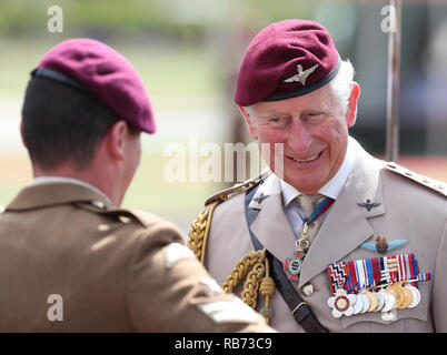 Colchester, Essex, UK. 23. Juni 2017. Der Prinz von Wales visits Merville Kaserne in Colchester, Essex seinem 40. Jahr zu markieren als Oberst in Chief Stockfoto