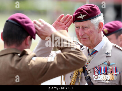 Colchester, Essex, UK. 23. Juni 2017. Der Prinz von Wales visits Merville Kaserne in Colchester, Essex seinem 40. Jahr zu markieren als Oberst in Chief Stockfoto