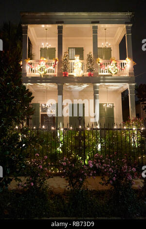 Haus für die Feiertage, New Orleans eingerichtet. Stockfoto