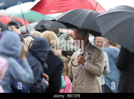 Sandringham England Juli 26 2017 Charles der Prinz von Wales besucht die Sandringham flower show auf der Royal Sandringham Estate in Norfolk. Stockfoto