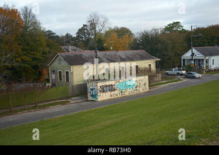 Graffiti rund um New Orleans, Louisiana. Stockfoto