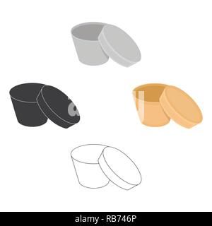 Box, Verpackung, Papier und andere Symbol im Comic-stil. Shell, Rahmen, Fall Symbole in Sammlung Stock Vektor