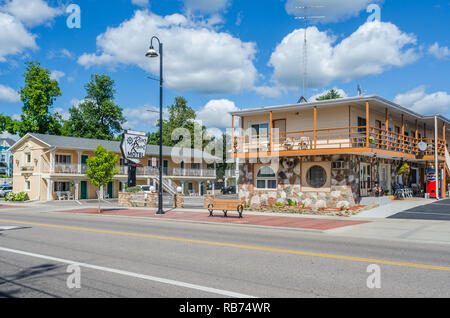 Gebäude in Wisconsin Dells Stockfoto