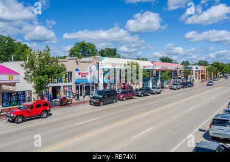 Gebäude in Wisconsin Dells Stockfoto