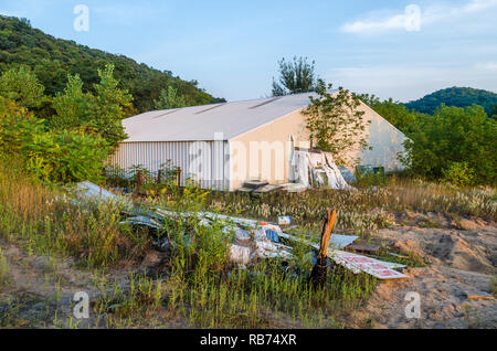 Im ländlichen Wisconsin vergossen Stockfoto