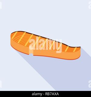 Rote Grill Fish Symbol, flacher Stil Stock Vektor