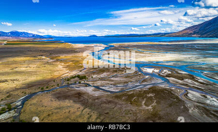 Godley River Neuseeland Stockfoto