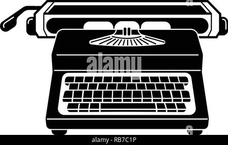 Schreibmaschine Symbol, einfachen Stil Stock Vektor