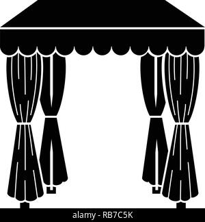 Hochzeit zelt Symbol, einfachen Stil Stock Vektor