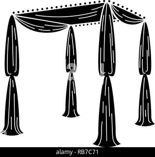 Hochzeitspavillion Symbol, einfachen Stil Stock Vektor