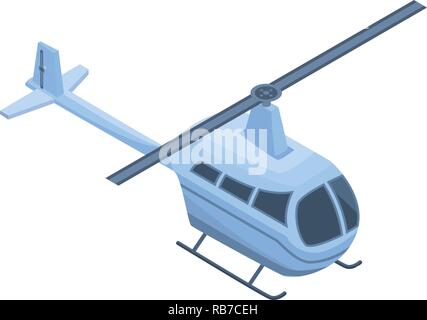 Kleinen Helikopter Symbol, isometrische Stil Stock Vektor