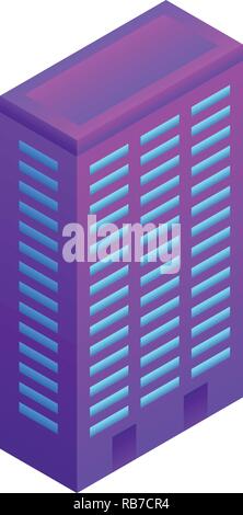Stadt Smart Building Symbol, isometrische Stil Stock Vektor
