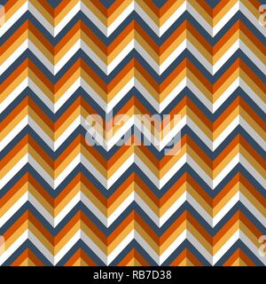 Vector Illustration: Zickzack Retro Hintergrund mit 3D-Effekt. Stock Vektor