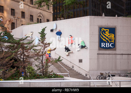 Die königliche Bank Plaza und RBC-Logo an der Front Street. Stadt Toronto, Ontario, Kanada. Stockfoto