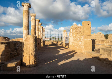 Ruinen von Paphos Agora, der Archäologische Park Paphos, Zypern Stockfoto