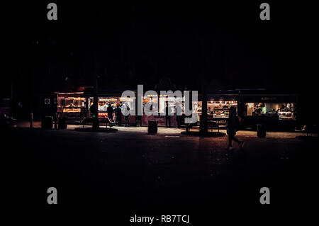 Gloucester Green bei Nacht, Oxford, England, Großbritannien Stockfoto