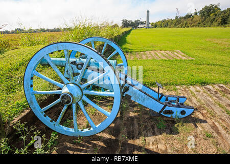 Kanone auf Chalmette Schlachtfeld Stockfoto