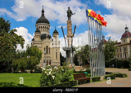 1352 der Theotokos Cathedral auf Avram Iancu Square, Cluj-Napoca, Rumänien Stockfoto