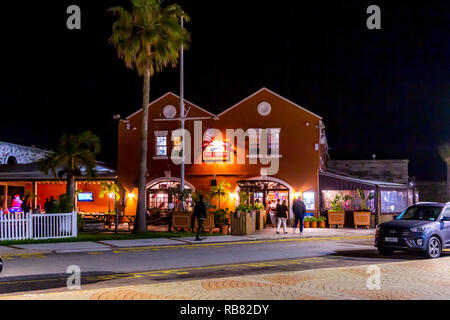 Knochen Fisch Bar und Grill dockside Hamilton, burmuda. Stockfoto