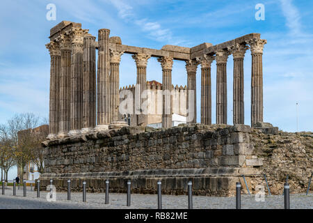 Römische Tempel, Évora, Alentejo, Portugal Stockfoto