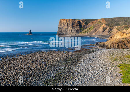 Praia do Canal, Aljezur, Algarve, Portugal Stockfoto