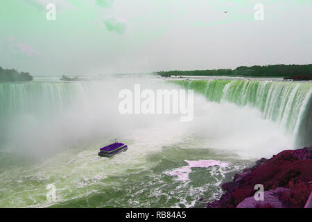 Farbe Bearbeiten der Niagara Falls in Ontario, Kanada. Stockfoto