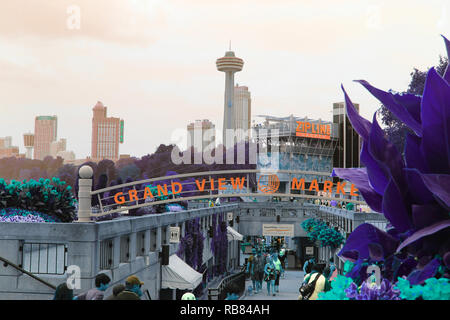 Die Grand View Marktplatz in Niagara Falls, Ontario, Kanada Stockfoto