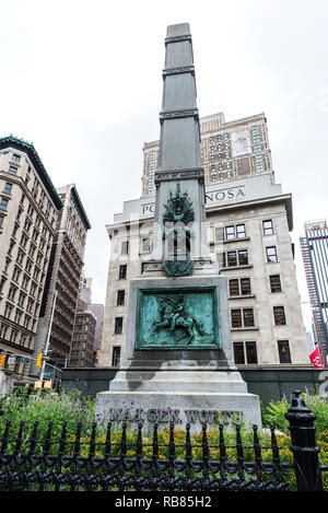 New York City, USA - 25. Juli 2018: Das Denkmal für General William Jenkins in der Broadway in Manhattan in New York City, USA gewidmet Stockfoto