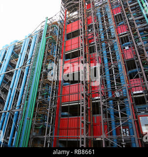 Paris, Frankreich, 19. August 2018: Centre Georges Pompidou, häufig verkürzt zu Centre Pompidou Stockfoto