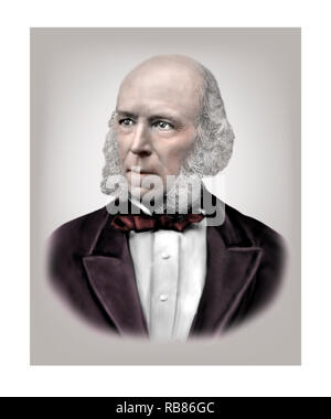 Herbert Spencer 1820-1903 englische Philosoph Biologe Anthropologe Soziologe Stockfoto