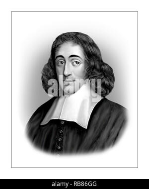 Baruch Spinoza 1632-1677 Jüdische niederländische Philosoph Stockfoto