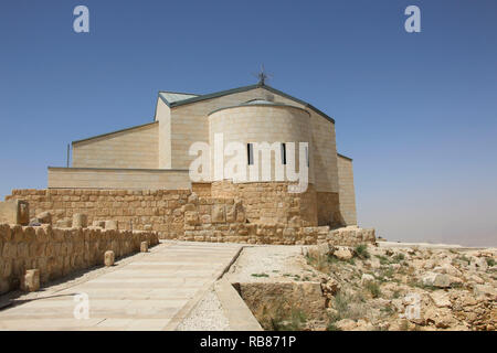 Basilika von Mose (Memorial Mose), Berg Nebo, Jordanien Stockfoto