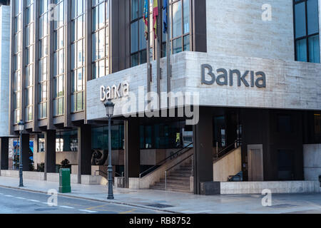 Hauptsitz der Bankia in Valencia Stadt, einer der größten spanischen Banken. Bankia gerettet wurde von der Regierung im Jahr 2012 durch Injektion von Milliarden EUR Stockfoto