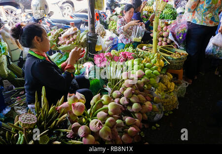 Central Market oder Psar Thmei Markt in der Stadt Phnom Penh Kambodscha. Stockfoto