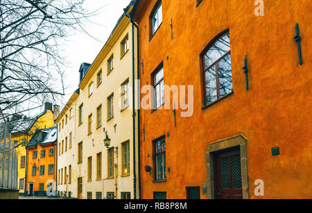 Gamla Stan (Altstadt) charmanten Straße in Stockholm, Schweden Stockfoto